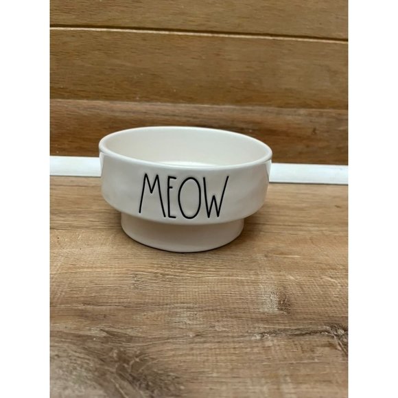 VHTF NWT Rae Dunn MEOW Cat Bowl - Picture 1 of 3
